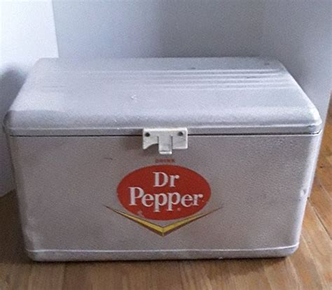 Vintage Dr Pepper Cooler 1950s Cooler Metal Cooler Ice Etsy Dr