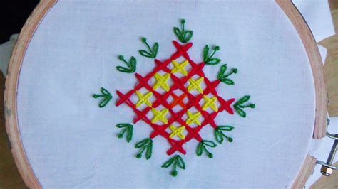 Hand Embroidery Double Cross Stitch Embroidery Stitches Basic