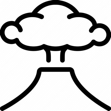 Ash Cloud Disaster Erupt Eruption Natural Smoke Icon Download