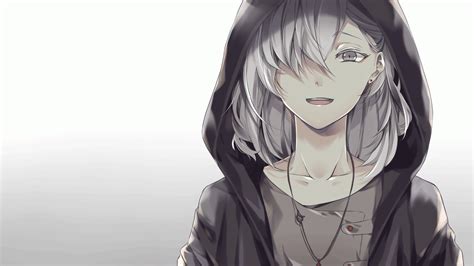 Download 3840x2160 anime boy, white hair, hoodie, smiling. CHAR Lunacy of Love: A CYOA Magical Girl Roleplay ...