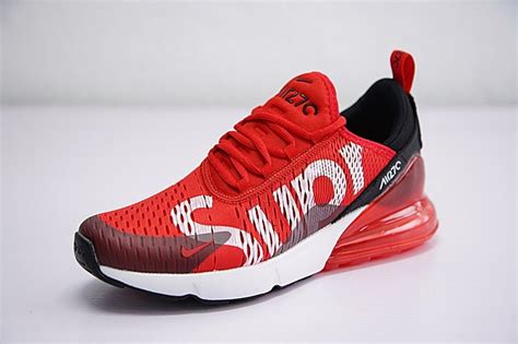 Supreme X Nike Air Max 270 University Red White Black Running Shoes