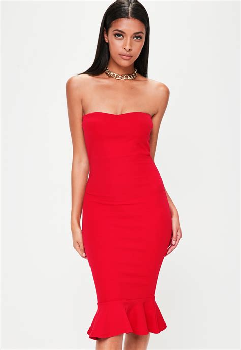 Robe Bustier Rouge Marina Mode