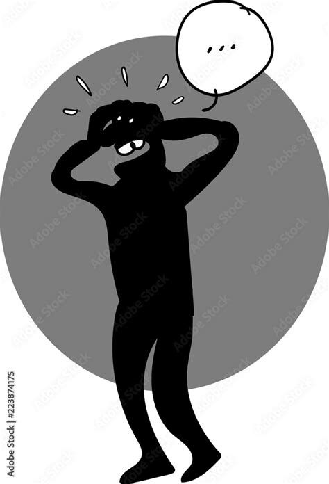 Shocked Man And Blank Speech Bubble Cartoon Style Vector Illustration
