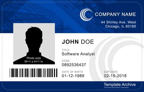 Id Badge Id Card Templates Free Templatearchive Throughout Pvc