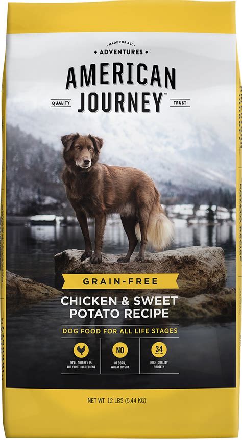 Its ingredients include boneless beef first and foremost. AMERICAN JOURNEY Chicken & Sweet Potato Recipe Grain-Free ...