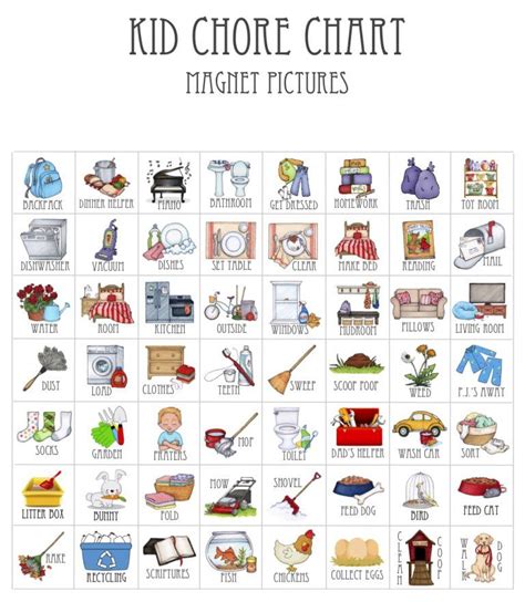 Chore Chart Picture Magnets Being Genevieve Toddler Chores Toddler