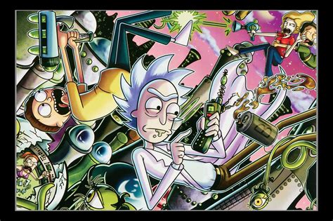 Rick And Morty Chaos Poster Print 36 X 24