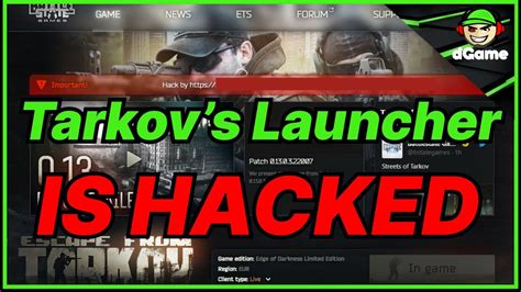 Escape From Tarkov Launcher Hacked What You Need To Know Youtube