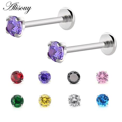 Pc Surgical Steel Zircon Crystal Ear Cartilage Tragus Helix Piercing