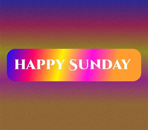 Illustrated Happy Sunday Text Colorful Icon Isolated On Colorful