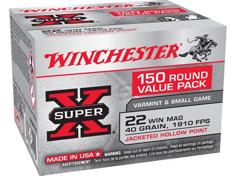Winchester Super X Ammo 22 Winchester Mag Rimfire Wmr 40 Grain
