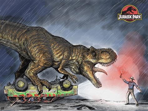 Jurassic Park Drawings T Rex