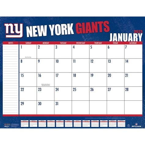 New York Giants Desk Calendar In New York Rangers New York Giants New York