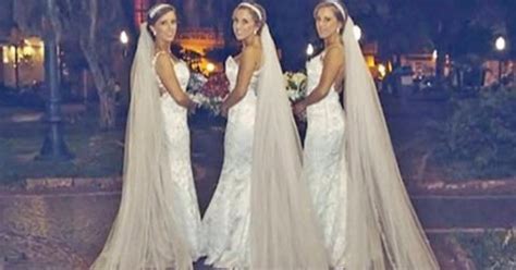 identical triplets get married on the same day in the same ceremony viral videos gallery