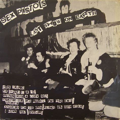 Sex Pistols Sid Vicious Last Show On Earth And Drugs Kill Vinyl