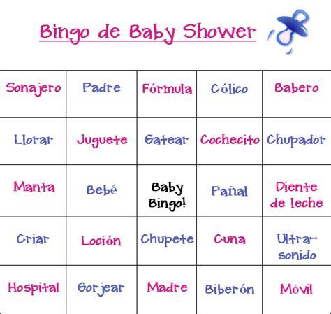 Juegos De Mesa Para Baby Shower En Español Imagui