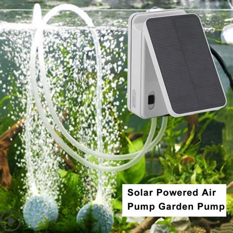 03lmin Portable Solar Powered Air Pump Outdoor Fishing Fountain