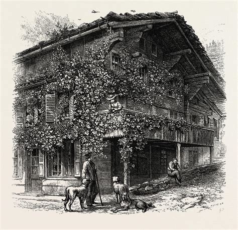 Chalet At Brienz Bernese Oberland Berner Oberland Drawing By Swiss