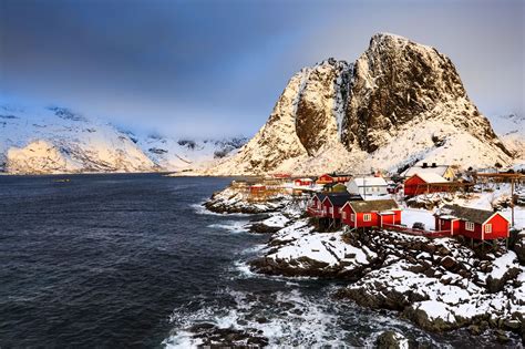 Обои здания Норвегия Лофотенские острова бесплатные картинки на Fonwall