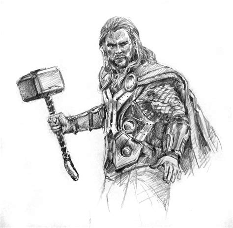 Thor Pencil Sketch