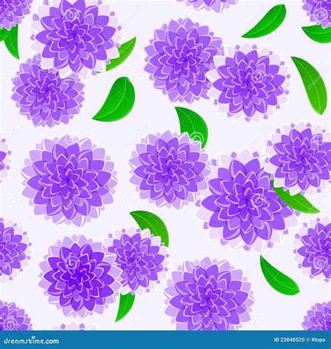 Violet Flower Seamless Pattern Stock Vector Illustration Of Paper