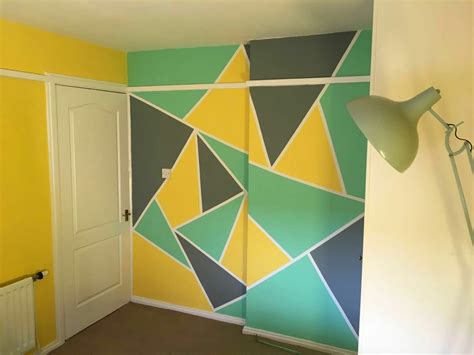 Wall Painting Idea Using Frog Tape Geometric Wall Paint Wall