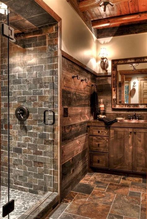 24 insane rustic farmhouse shower tile remodel ideas rustic bathrooms cabin bathrooms rustic