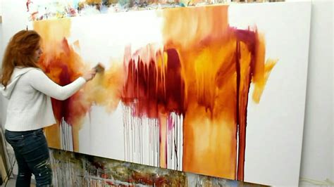 Abstract Acrylic Painting Demo Abstrakte Malerei