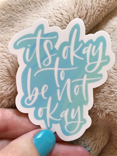 Its Okay To Be Not Okay Sticker Sticker For Hydroflask Etsy
