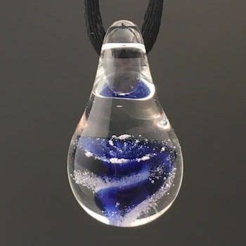 I'm not paid to write this, i'm just an for those of you with your pets still around, give them a big hug and kiss, treasure this moment. Cobalt Teardrop Cremation Pendant | Fused glass jewelry ...