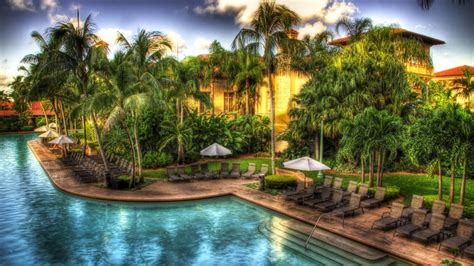 Tropical Resort Hd Wallpaper Background Image 1920x1080