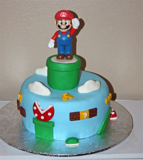 Super mario brothers edible round birthday cake topper decoration personalised. Mario Cakes - Decoration Ideas | Little Birthday Cakes