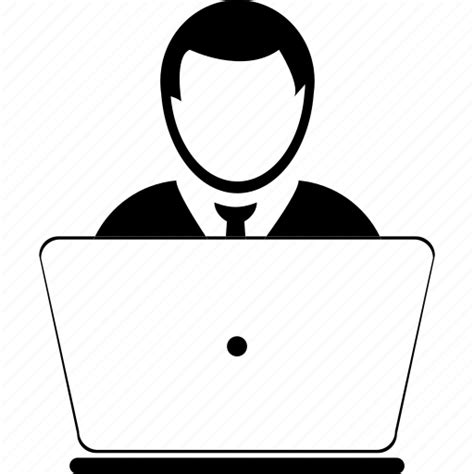 Admin Computer Laptop Men People User Icon