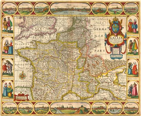 Antique Map Of France By Janssonius J Sanderus Antique Maps