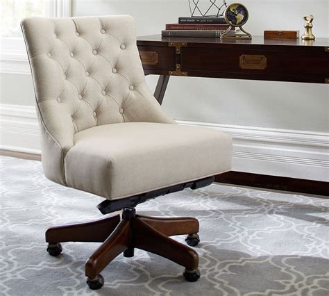 | the no pressure life #deskchair. Hayes Tufted Swivel Desk Chair | Pottery Barn Canada