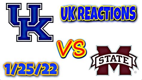 12 Kentucky Vs Mississippi State Live Reactions Youtube