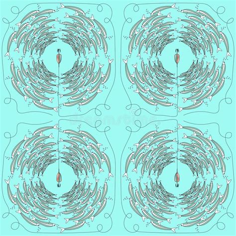 Download Vector Pattern Of Fishing Bait With Fishes Stock Vector - Illustration of fashion, closeup ...