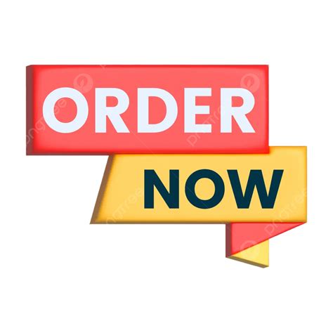Order Now Button In 3d Rendering Vector Order Now Label Order Now