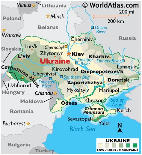 Kliknij dwukrotnie na mapę, aby powiększyć wybrany obszar mapy. Ukraine Maps & Facts - World Atlas