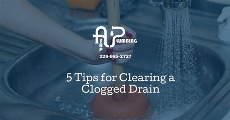 5 Tips For Clearing A Clogged Drain Asap Plumbing