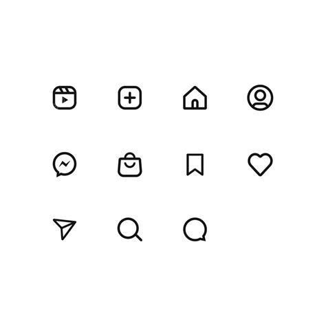 Instagram Icons Set Instagram Icons Instagram Icon Eps Instagram Ui