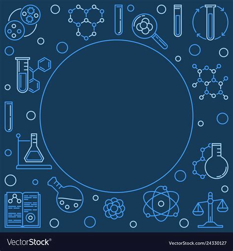 Chemistry Blue Background With Chemical Royalty Free Vector