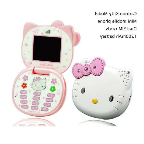 Unlocked Hello Kitty Mini Mobile Cell Phone Flip
