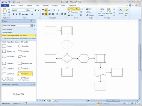 Create A Basic Flowchart In Visio Process Flow Chart Microsoft Visio