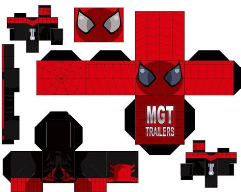 Minecraft Papercraft Spider Marvel En Cubeecraft Plantillas Para My