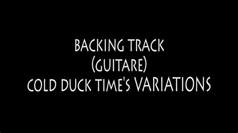 Playback Guitare Jazz Rock Cold Duck Time Youtube