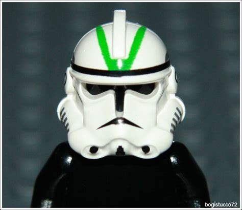 Lego Star Wars X1 Green White Clone Trooper Helmet