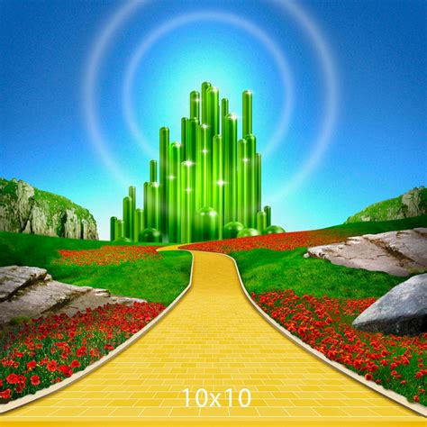 Wizard Of Oz Yellow Brick Road Photo Backdrop Prop Emerald Etsy