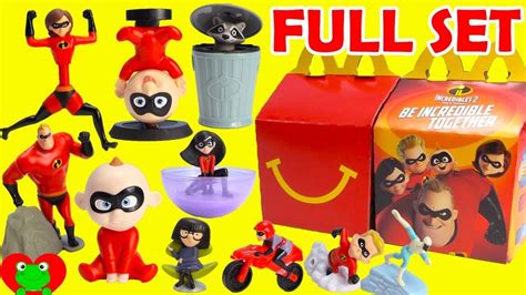 2018 The Incredibles 2 Mcdonald S Happy Meal Toys Full Set With Images Happy Meal Mcdonalds