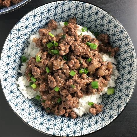 Asian Ground Beef Rice Bowls A Day In The Kitchen